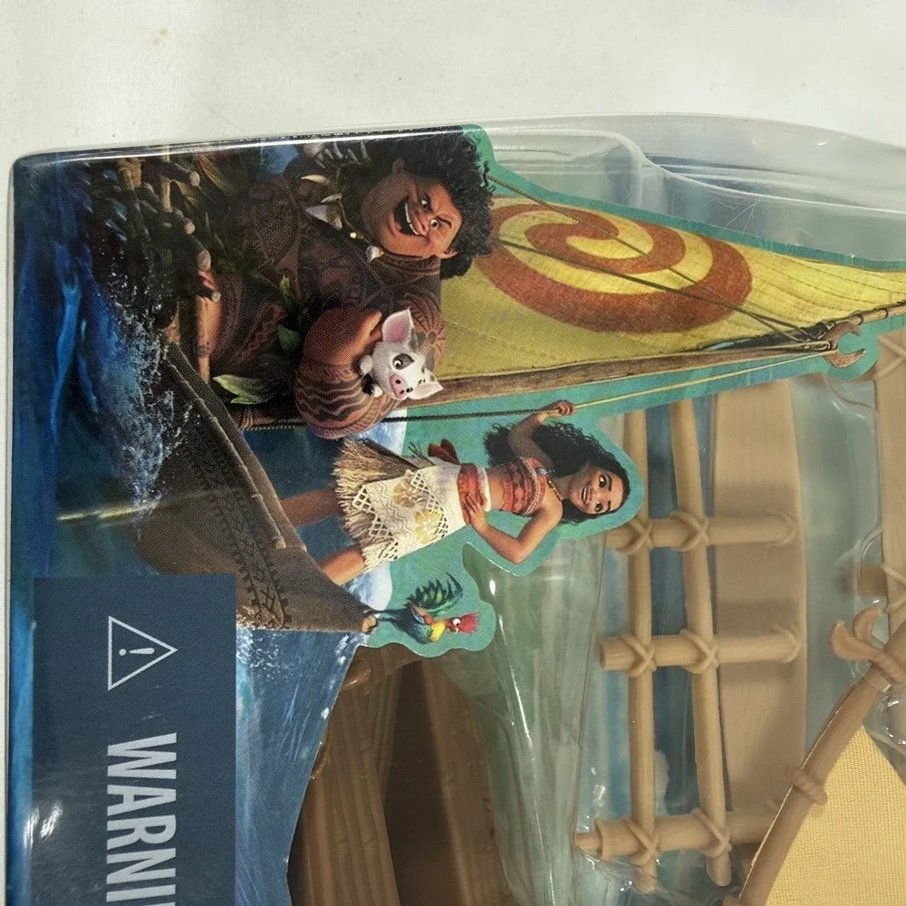 DISNEY MOANA FIGURE ADVENTURE‎ CANOE PLAYSET HEIHEI & PUA PIG MISP 2016 RARE